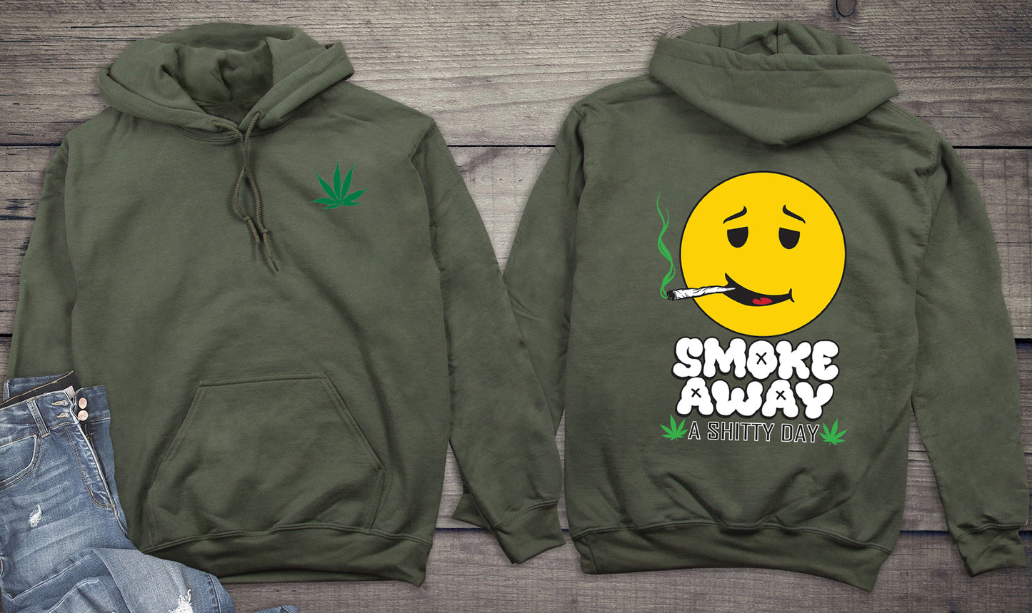 Smoke Away A Shitty Day With Crest Hoodie