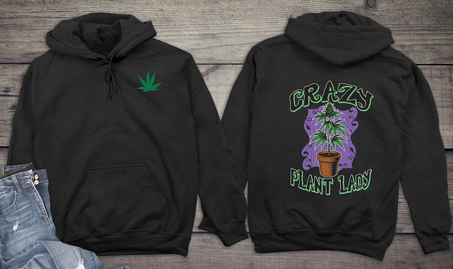 Crazy Plant Lady With Crest Hoodie