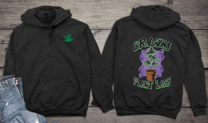 Crazy Plant Lady With Crest Hoodie