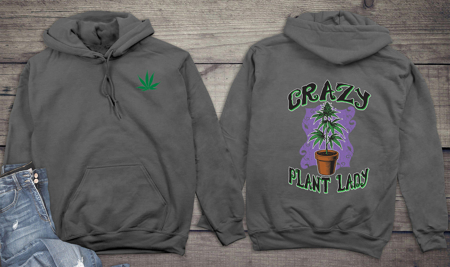 Crazy Plant Lady With Crest Hoodie