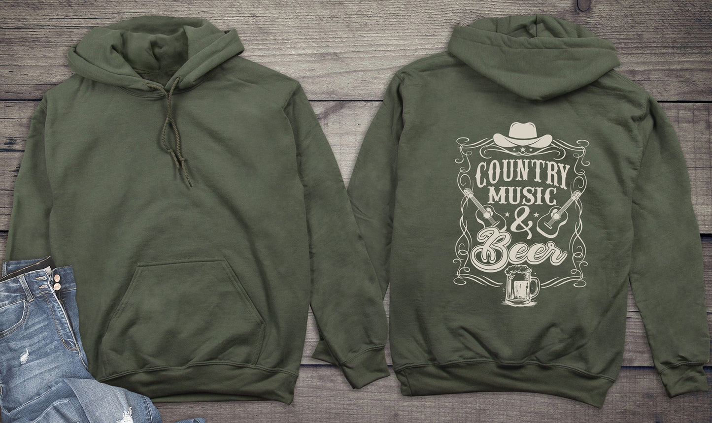 Country Music And Beer Hoodie