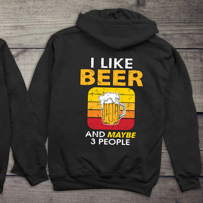 I Like Beer & # People Hoodie