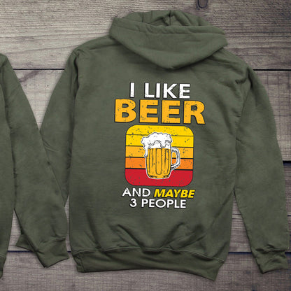 I Like Beer & # People Hoodie