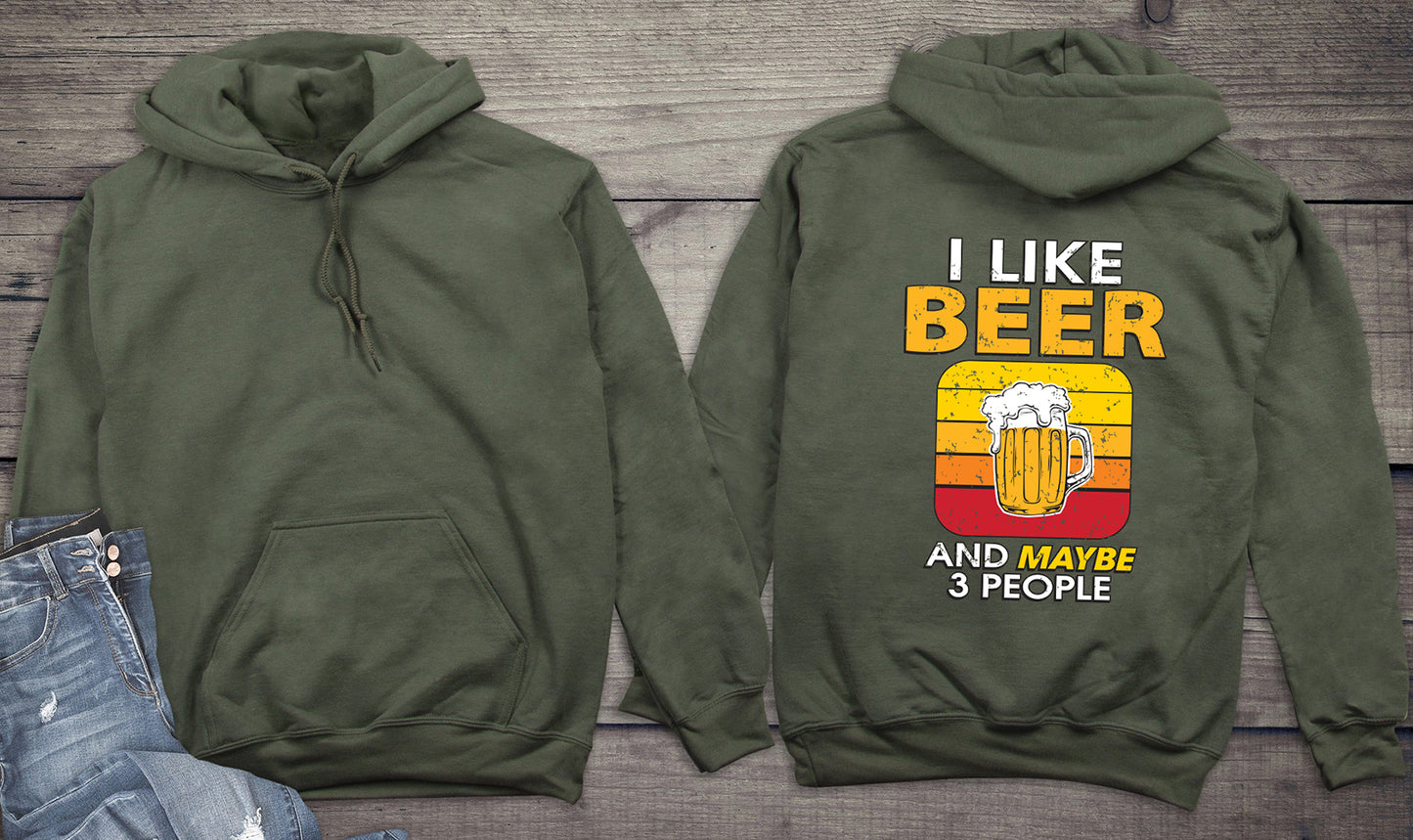 I Like Beer & # People Hoodie