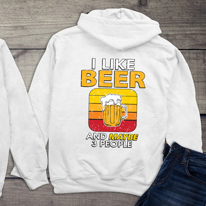 I Like Beer & # People Hoodie