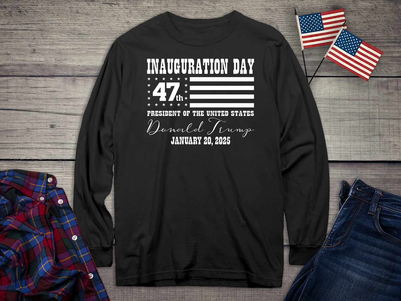 Inauguration Day Flag Long Sleeve Tee