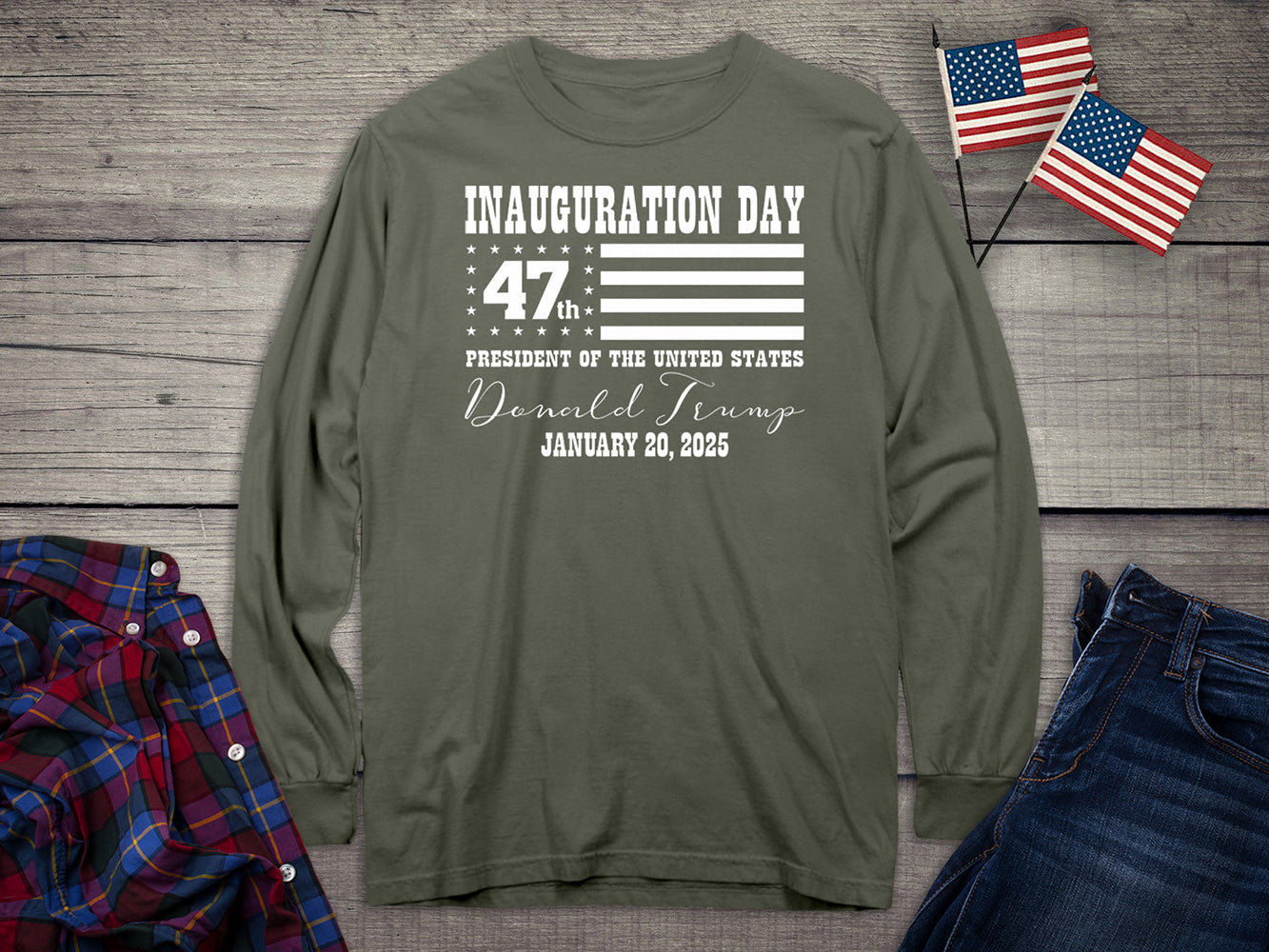 Inauguration Day Flag Long Sleeve Tee