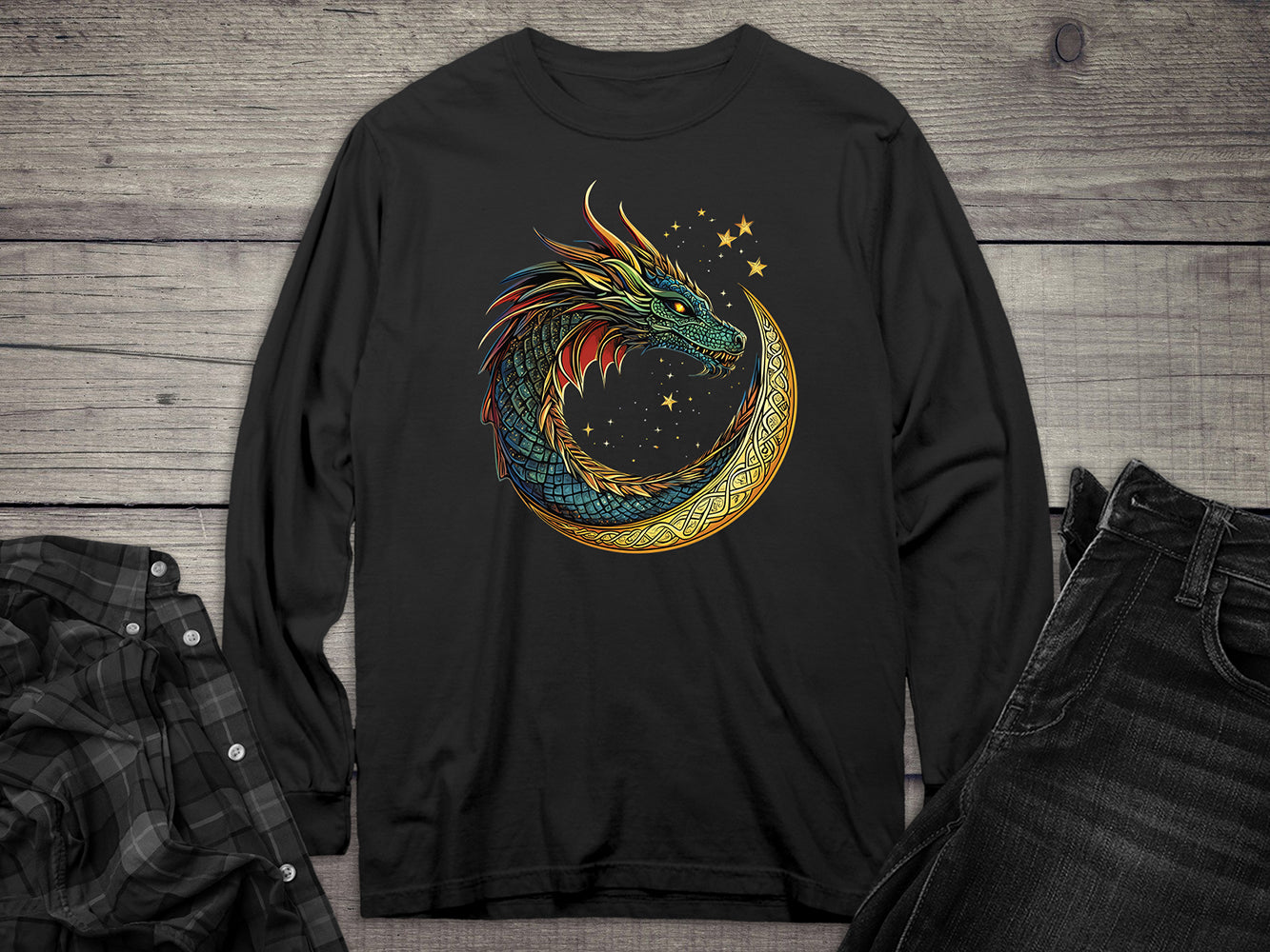 Celtic Dragon Long Sleeve Tee
