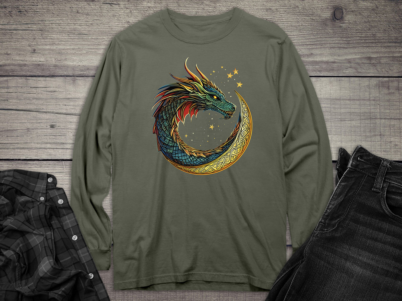 Celtic Dragon Long Sleeve Tee