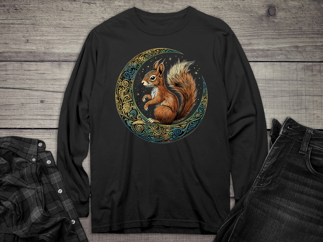 Celtic Squirrel Long Sleeve Tee