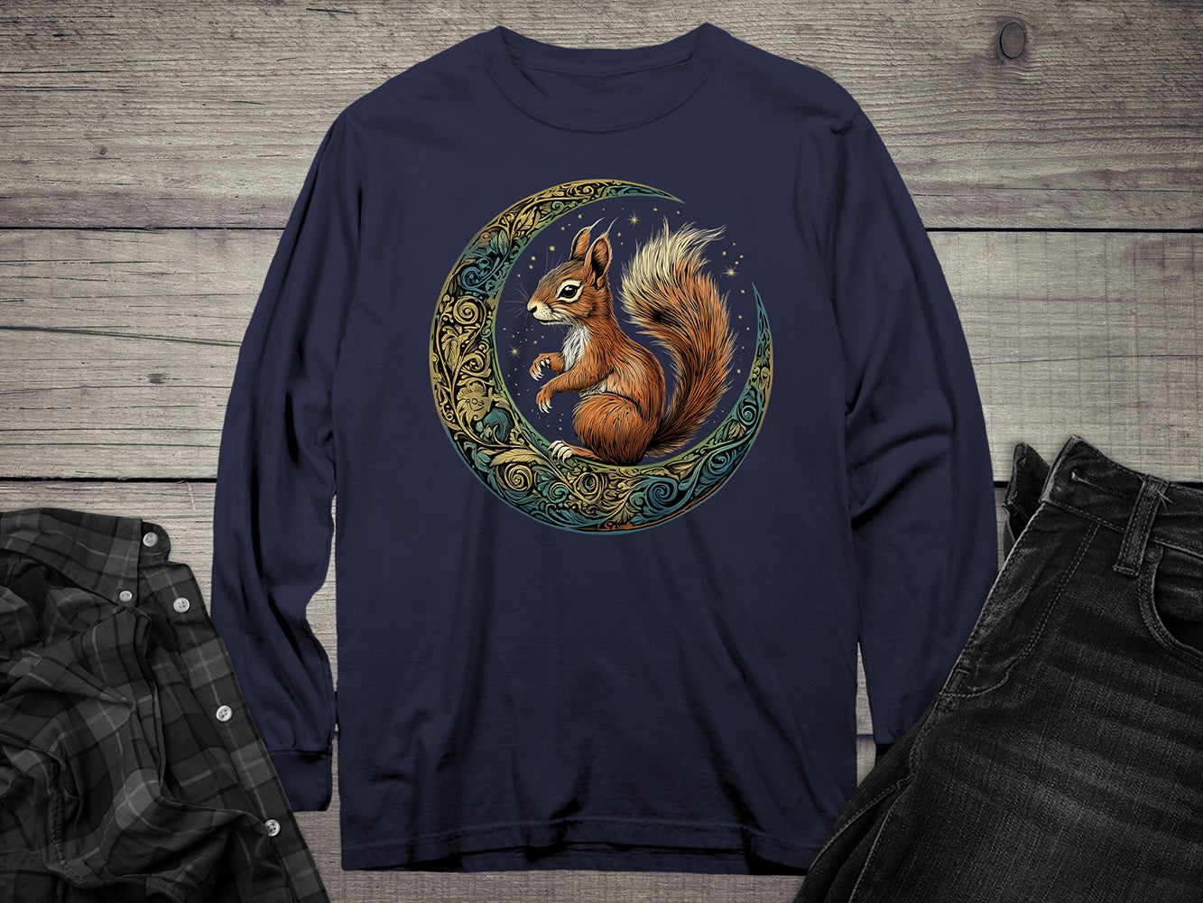 Celtic Squirrel Long Sleeve Tee