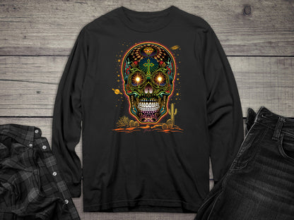 Desert Sugar Skull Long Sleeve Tee