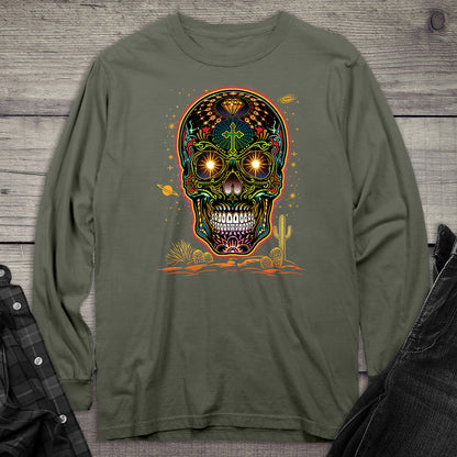 Desert Sugar Skull Long Sleeve Tee