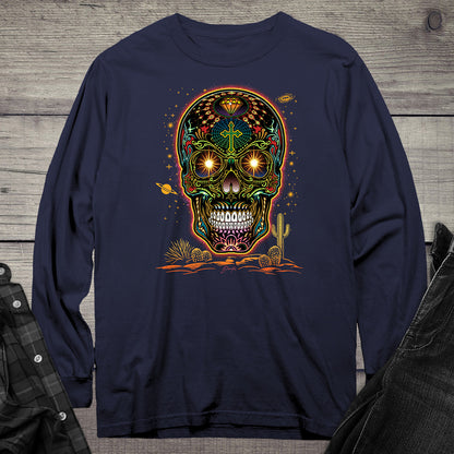 Desert Sugar Skull Long Sleeve Tee