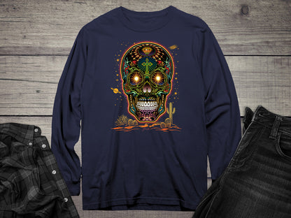 Desert Sugar Skull Long Sleeve Tee