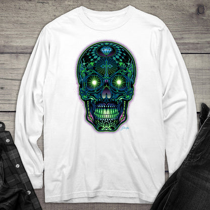 Bright Sugar Skull Long Sleeve Tee