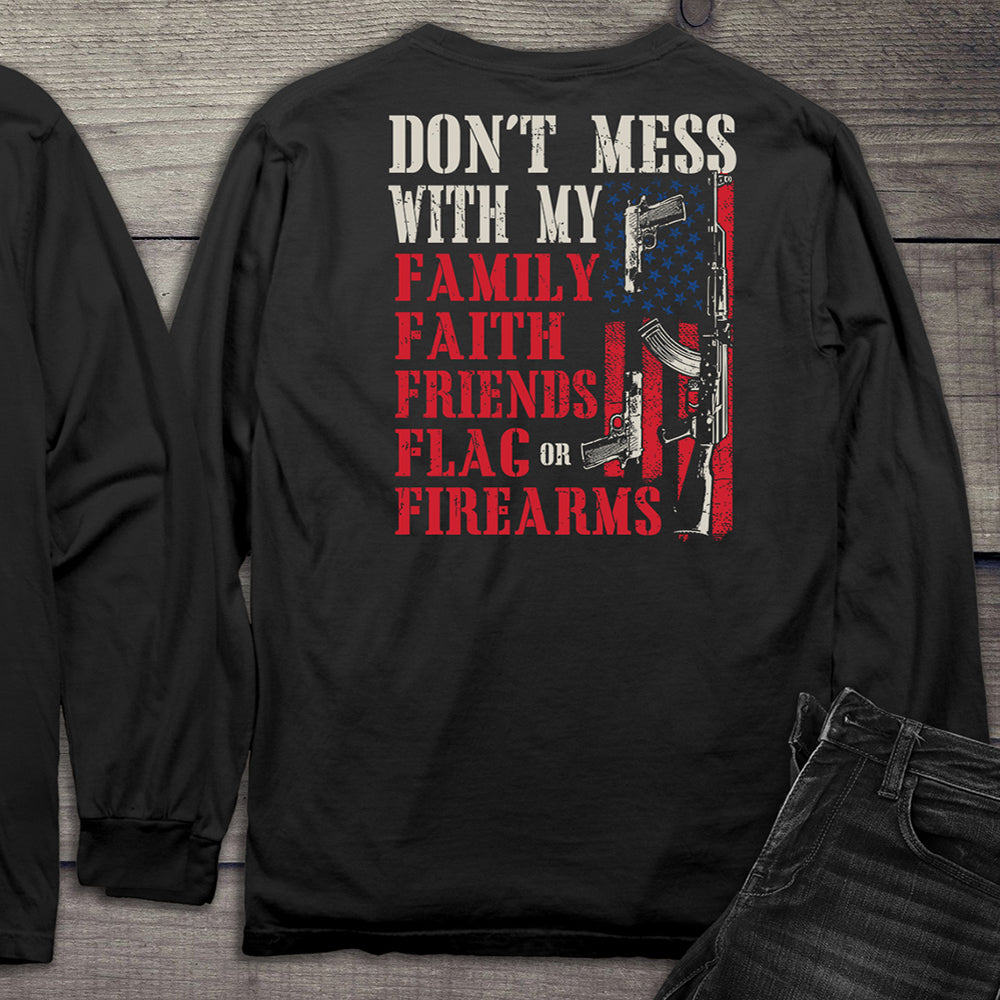 Don’t Mess With My With Crest Long Sleeve Tee