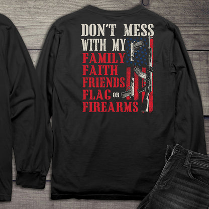 Don’t Mess With My With Crest Long Sleeve Tee