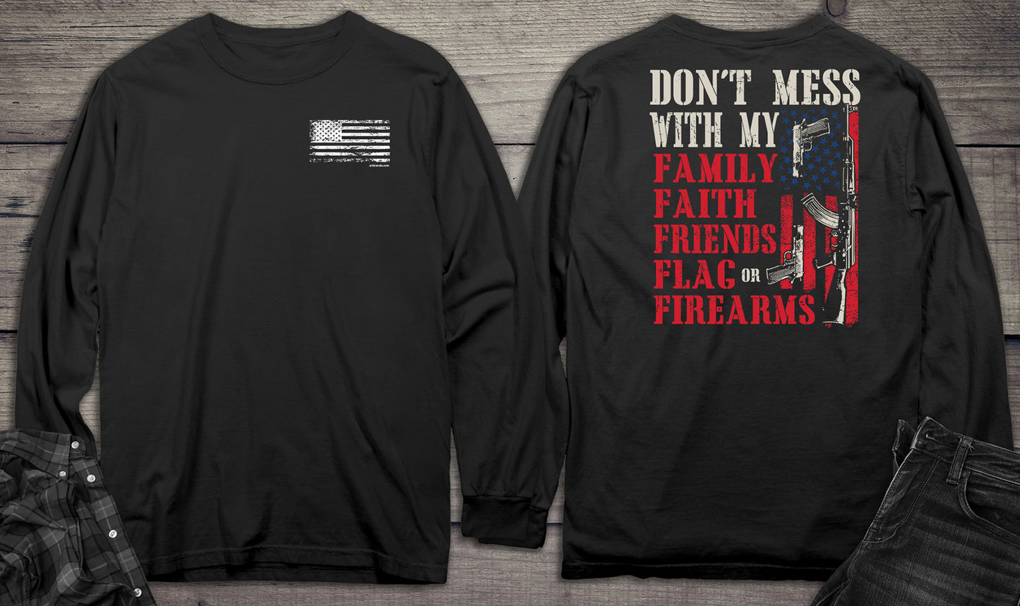 Don’t Mess With My With Crest Long Sleeve Tee