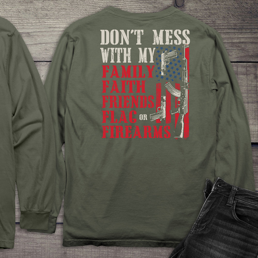 Don’t Mess With My With Crest Long Sleeve Tee