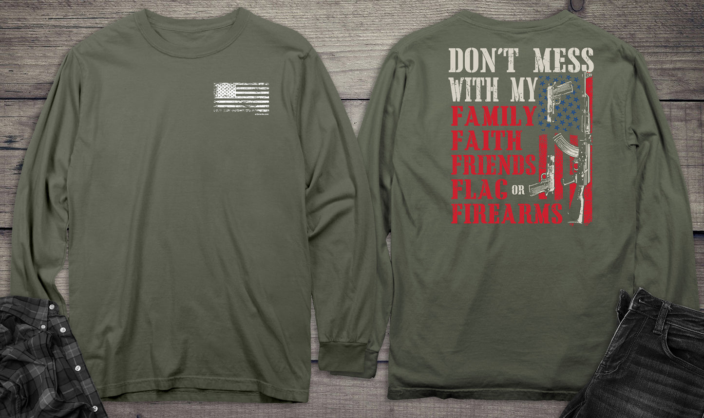 Don’t Mess With My With Crest Long Sleeve Tee