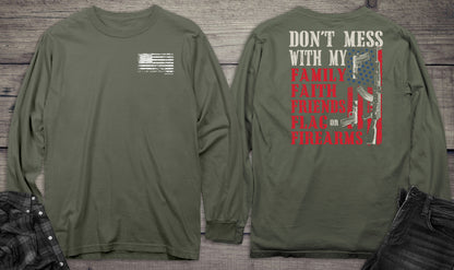 Don’t Mess With My With Crest Long Sleeve Tee