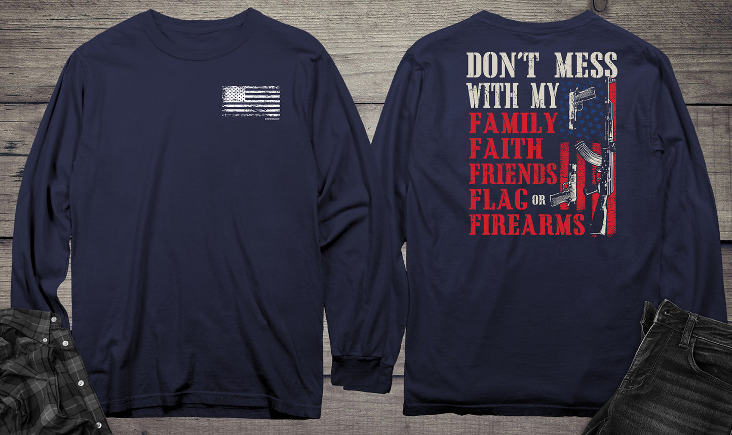 Don’t Mess With My With Crest Long Sleeve Tee