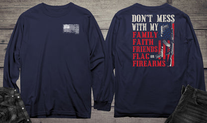 Don’t Mess With My With Crest Long Sleeve Tee