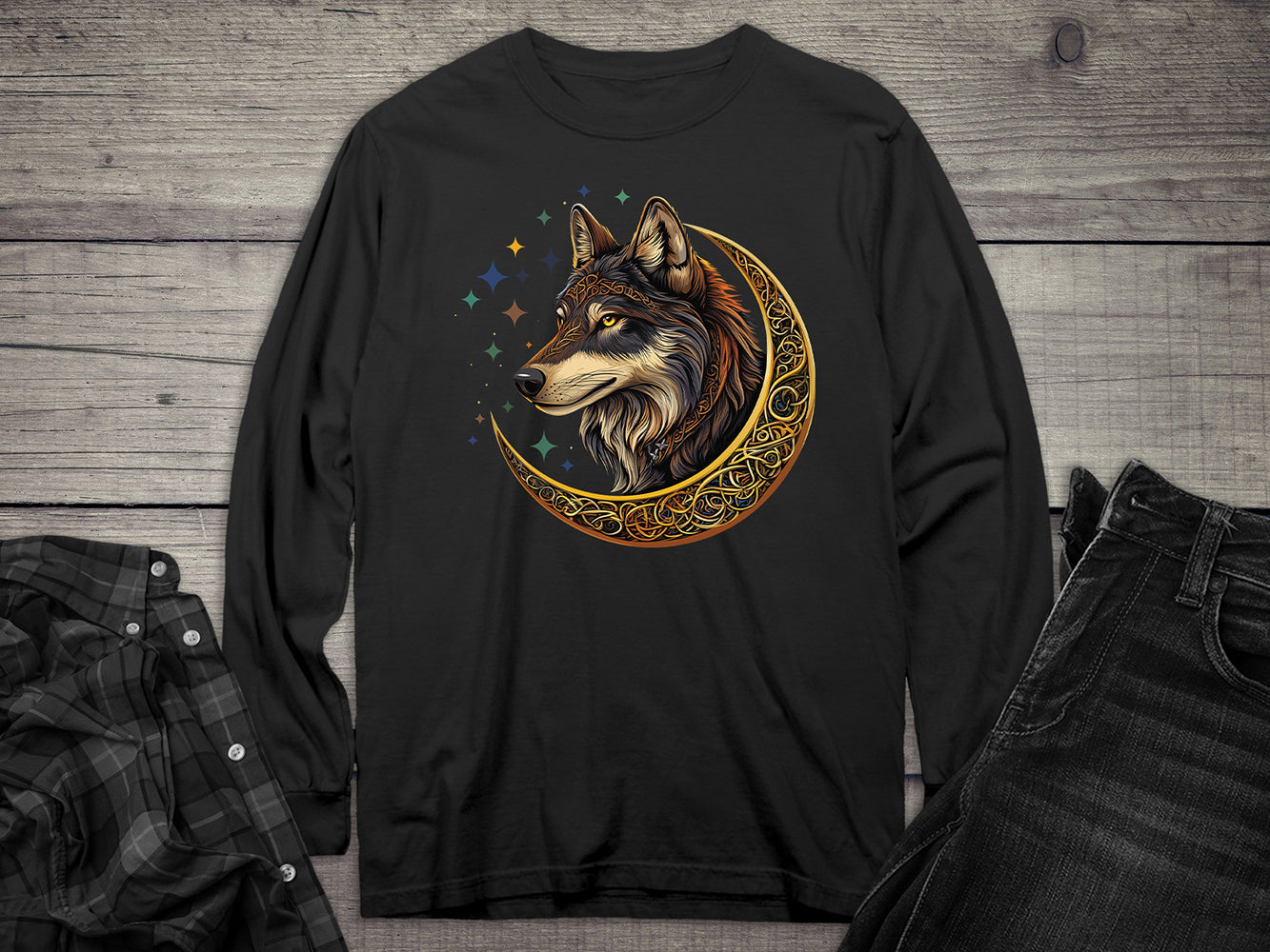Celtic Wolf Long Sleeve Tee