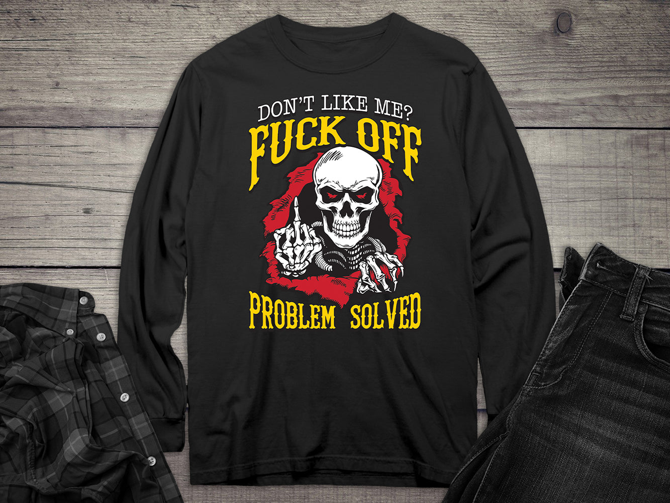 Fuck Off Long Sleeve Tee