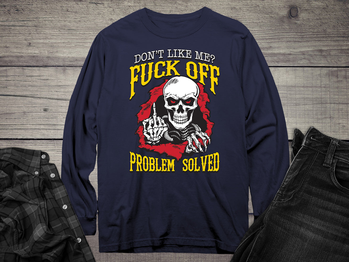Fuck Off Long Sleeve Tee