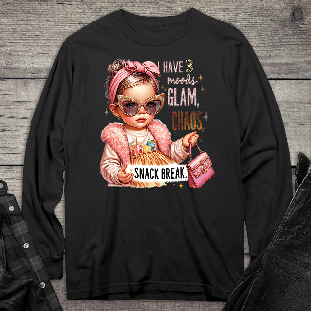 Glam, Chaos, Snack Break Long Sleeve Tee