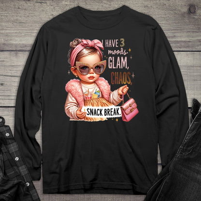 Glam, Chaos, Snack Break Long Sleeve Tee