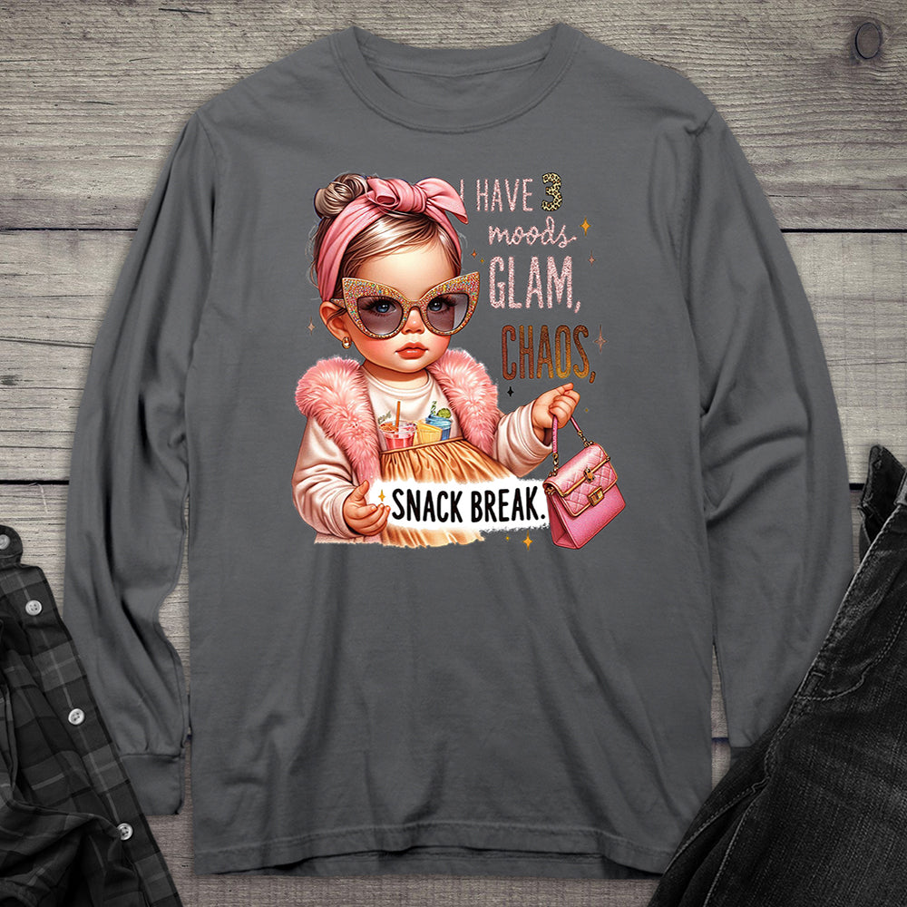 Glam, Chaos, Snack Break Long Sleeve Tee