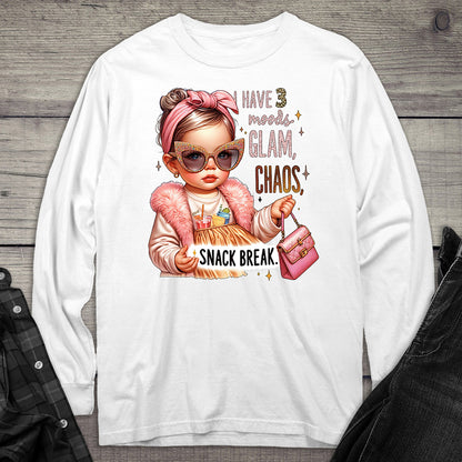 Glam, Chaos, Snack Break Long Sleeve Tee