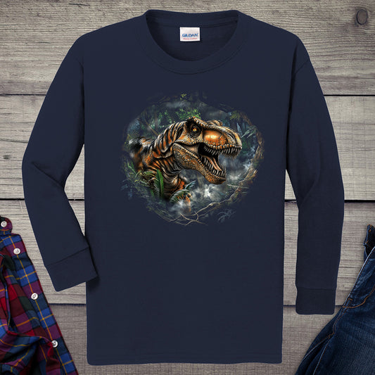 T-Rex Jungle Youth Long Sleeve Tee