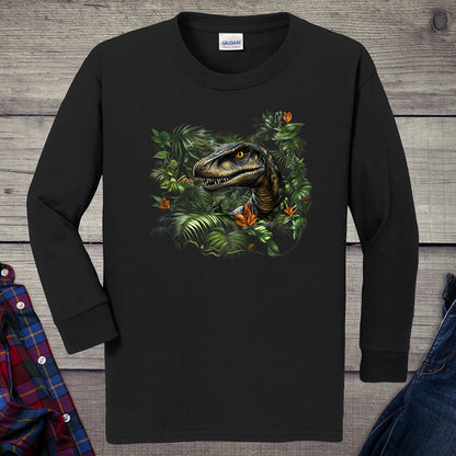 Velociraptor Jungle Youth Long Sleeve Tee