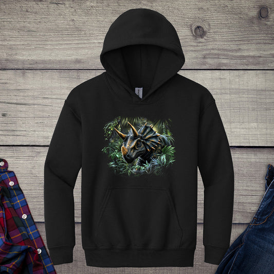 Triceratops Jungle Youth Hoodie