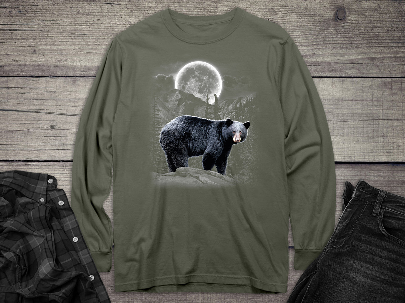Black Bear Wilderness Long Sleeve Tee