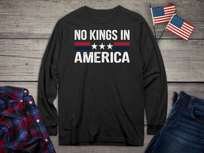 No Kings In America Long Sleeve Tee
