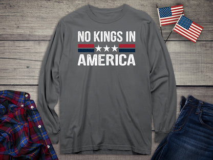 No Kings In America Long Sleeve Tee