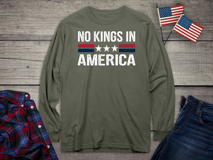 No Kings In America Long Sleeve Tee