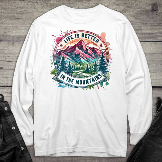 Life Is Better Mountains Long Sleeve Tee