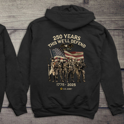 Army This We’ll Defend With Crest Hoodie