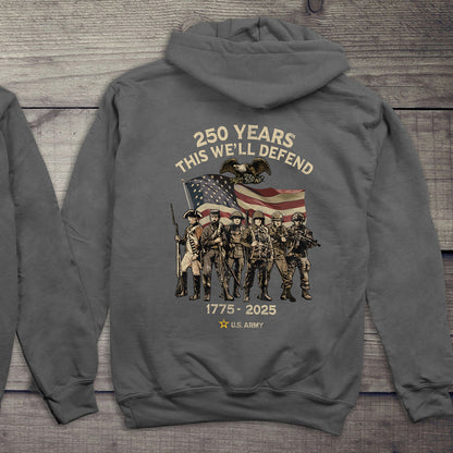 Army This We’ll Defend With Crest Hoodie