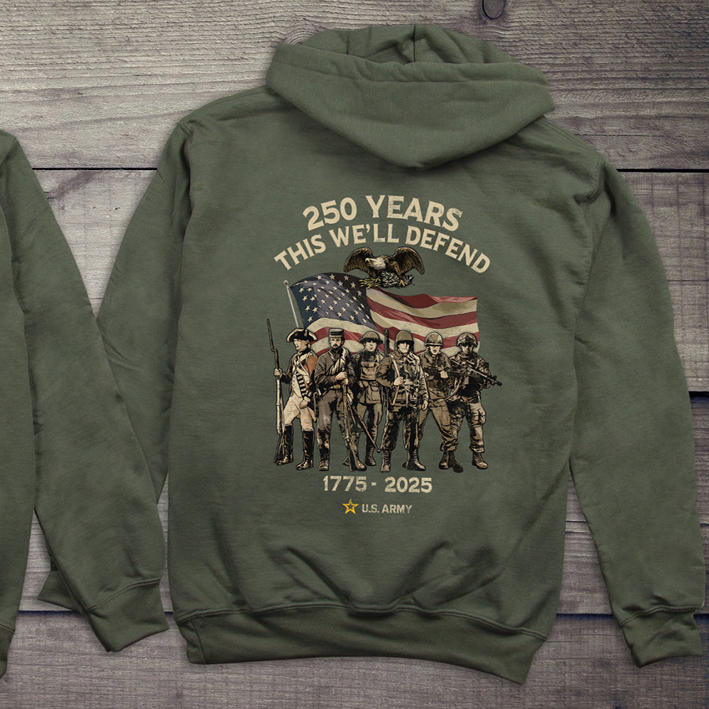 Army This We’ll Defend With Crest Hoodie