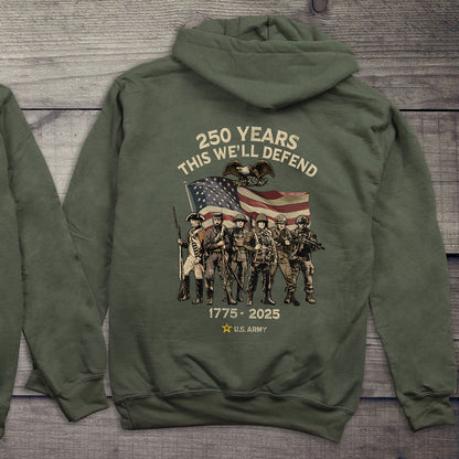 Army This We’ll Defend With Crest Hoodie