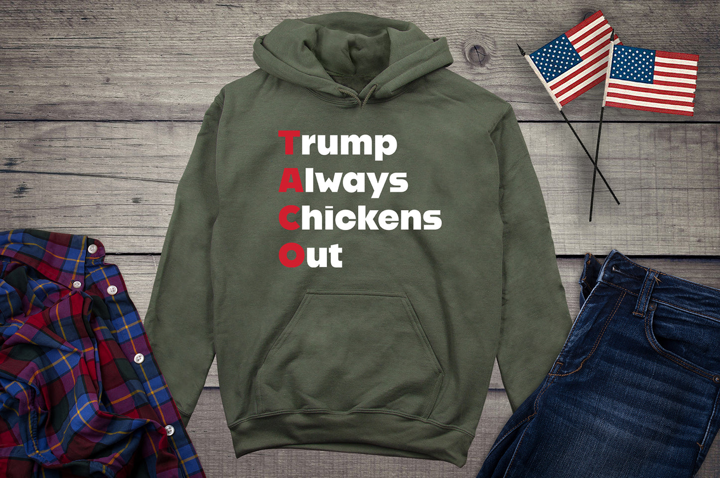 Trump Always Chickens Out Hoodie