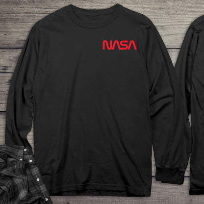 NASA Worm With Crest Long Sleeve Tee