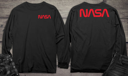 NASA Worm With Crest Long Sleeve Tee